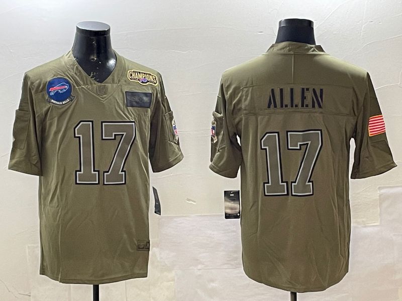 Men Buffalo Bills #17 Allen Green 2025 Nike Salute to Service Limited NFL Jersey style 3